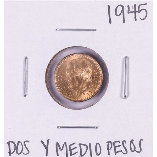 1945 Mexico Dos Y Medio Pesos Gold Coin