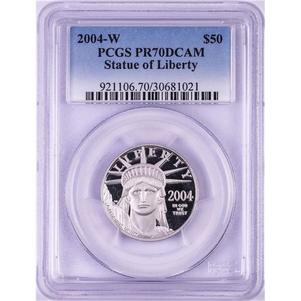 2004-W $50 Proof Platinum American Eagle Coin PCGS PR70DCAM