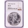 Image 1 : 1986 $1 American Silver Eagle Coin NGC MS69
