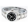 Image 8 : Rolex Ladies Stainless Steel Black Diamond Datejust Wristwatch With Rolex Box