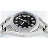 Image 9 : Rolex Ladies Stainless Steel Black Diamond Datejust Wristwatch With Rolex Box