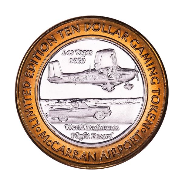 .999 Silver McCarran International Airport $10 Casino Limited Edition Gaming Token