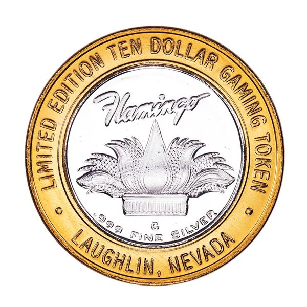 .999 Silver Flamingo Laughlin, NV $10 Casino Limited Edition Gaming Token