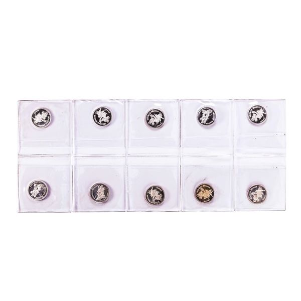 Lot of (10) Disney Mickey & Minnie Mouse 1/20 oz. .999 Fine Silver Coin Rounds
