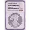 Image 1 : 2020-W $1 Proof American Silver Eagle Coin NGC PF70 Ultra Cameo