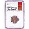 Image 1 : 1858 Small Letters Flying Eagle Cent Coin NGC MS65 Kenneth Bressett Signature