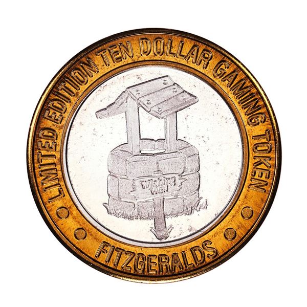 .999 Silver Fitzgerald's Casino & Hotel Reno, Nevada $10 Limited Edition Gaming Token