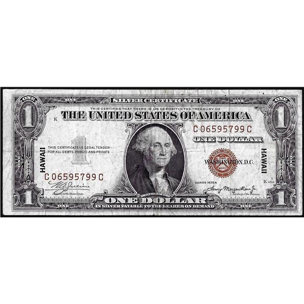 1935A $1 Hawaii WWII Emergency Issue Silver Certificate Note