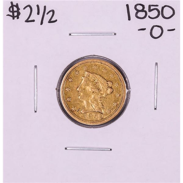 1850-O $2 1/2 Liberty Head Quarter Eagle Coin