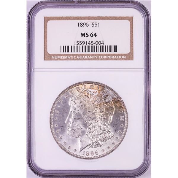 1896 $1 Morgan Silver Dollar Coin NGC MS64