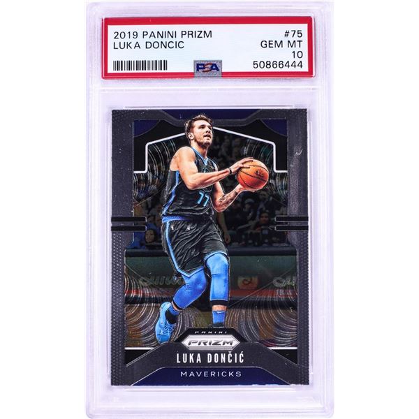 2019 Panini Prizm Luka Doncic NBA Card #75 PSA Gem Mint 10