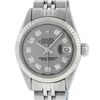 Image 8 : Rolex Ladies Stainless Steel Slate Grey Diamond Datejust Wristwatch