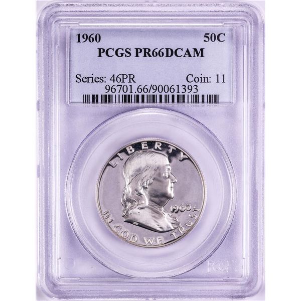 1960 Proof Franklin Half Dollar Coin PCGS PR66DCAM