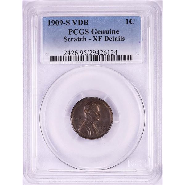 1909-S VDB Lincoln Wheat Cent Coin PCGS XF Details