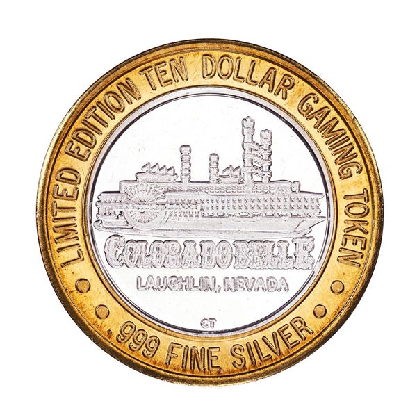 .999 Silver Colorado Belle Laughlin, Nevada $10 Casino Limited Edition Gaming Token