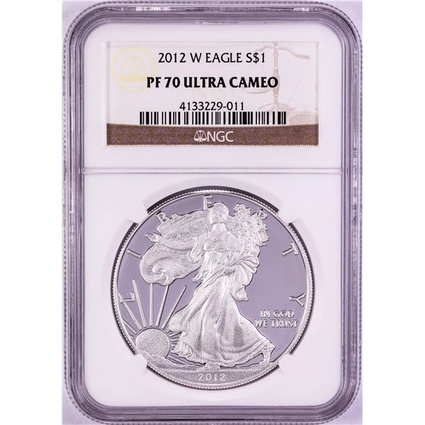 2012-W $1 Proof American Silver Eagle Coin NGC PF70 Ultra Cameo