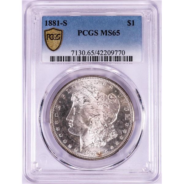 1881-S $1 Morgan Silver Dollar Coin PCGS MS65