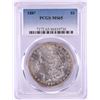 Image 1 : 1887 $1 Morgan Silver Dollar Coin PCGS MS65