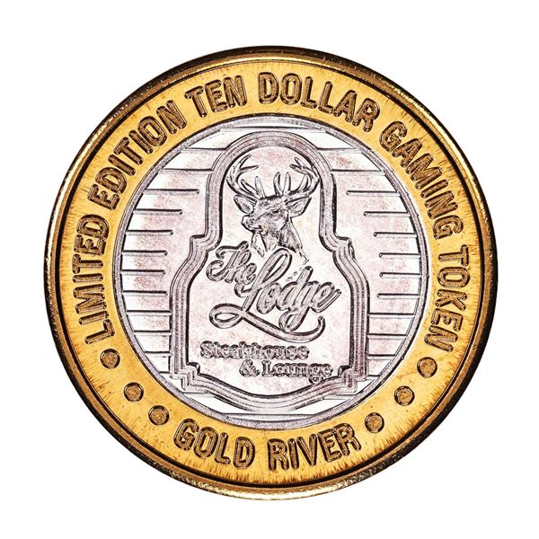 .999 Fine Silver Gold River Laughlin, Nevada $10 Limited Edition Gaming Token