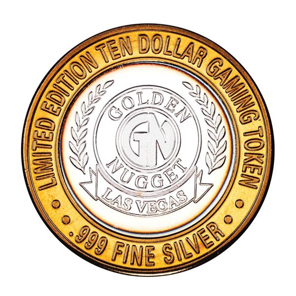 .999 Silver Golden Nugget Las Vegas $10 Casino Limited Edition Gaming Token