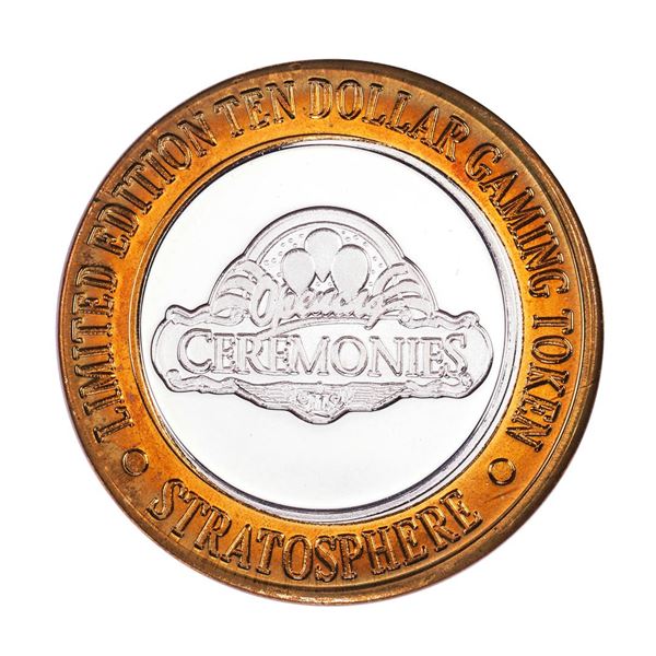 .999 Silver Stratosphere Las Vegas, Nevada $10 Casino Limited Edition Gaming Token