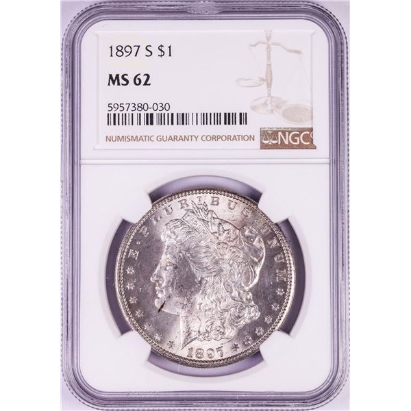 1897-S $1 Morgan Silver Dollar Coin NGC MS62