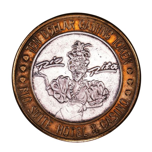 .999 Silver Rio Suite Hotel and Casino $10 Casino Gaming Token Limited Edition