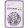 Image 1 : 1986 $1 American Silver Eagle Coin NGC MS69