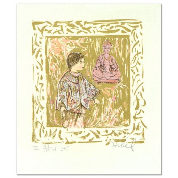 Hibel (1917-2014) "Temple Visit" Limited Edition Lithograph On Paper