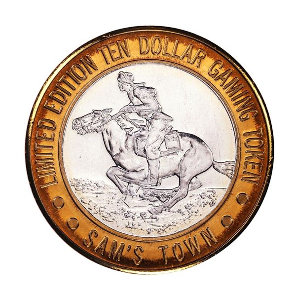 .999 Silver Sam's Town Las Vegas Nevada $10 Casino Limited Edition Gaming Token