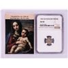 Image 1 : 1585 KB Hungary Denar 'Madonna and Child' Coin NGC AU50 w/ Story Box