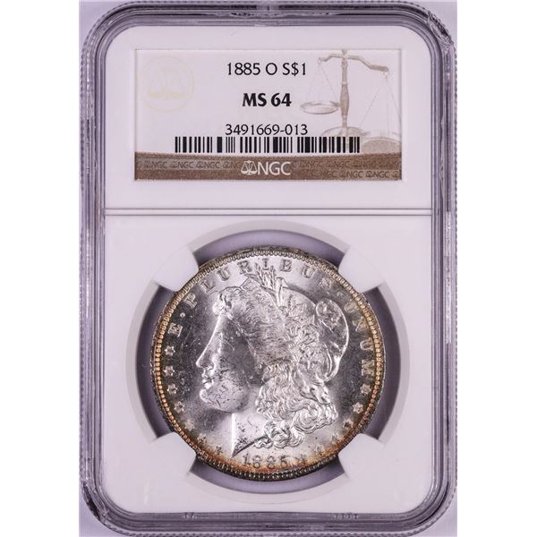1885-O $1 Morgan Silver Dollar Coin NGC MS64