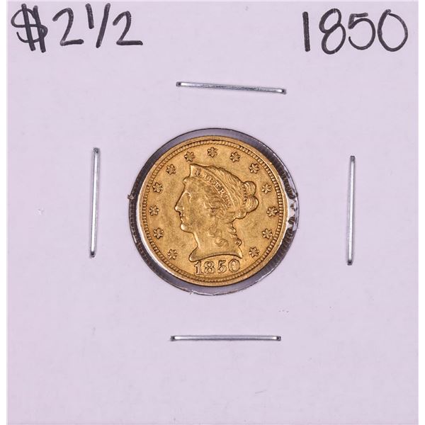 1850 $2 1/2 Liberty Head Quarter Eagle Gold Coin