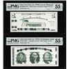 Image 1 : Set of Giori Test Note Washington & Lincoln Memorial PMG About Uncirculated 55EPQ