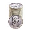 Image 1 : Roll of (20) Brilliant Uncirculated 1963 Franklin Half Dollar Coins