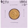 Image 1 : 1851-O $2 1/2 Liberty Head Quarter Eagle Coin