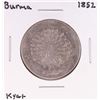 Image 1 : 1852 Burma 1 Kyat Silver Coin