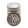 Image 2 : Roll of (20) Assorted Date Walking Liberty Half Dollar Coins Circulated