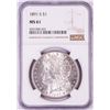 Image 1 : 1891-S $1 Morgan Silver Dollar Coin NGC MS61