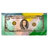 Image 1 : Steve Kaufman (1960-2010) "Kaufman $100" Original Mixed Media On Canvas