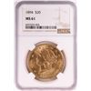 Image 1 : 1894 $20 Liberty Head Double Eagle Gold Coin NGC MS61