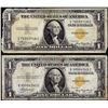 Image 1 : Lot of (2) 1935A $1 North Africa WWII Emergency Issue Silver Certificate Notes