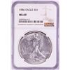 Image 1 : 1986 $1 American Silver Eagle Coin NGC MS69