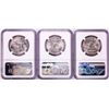 Image 2 : Lot of (3) 1954-D Franklin Half Dollar Coins NGC MS63