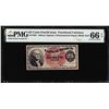 Image 1 : 1863 Fourth Issue 25 Cent Fractional Currency Note Fr.1301 PMG Gem Uncirculated 66EPQ