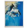 Image 1 : Edwin Salomon "Wild Horses In Blue" Limited Edition Serigraph On Paper