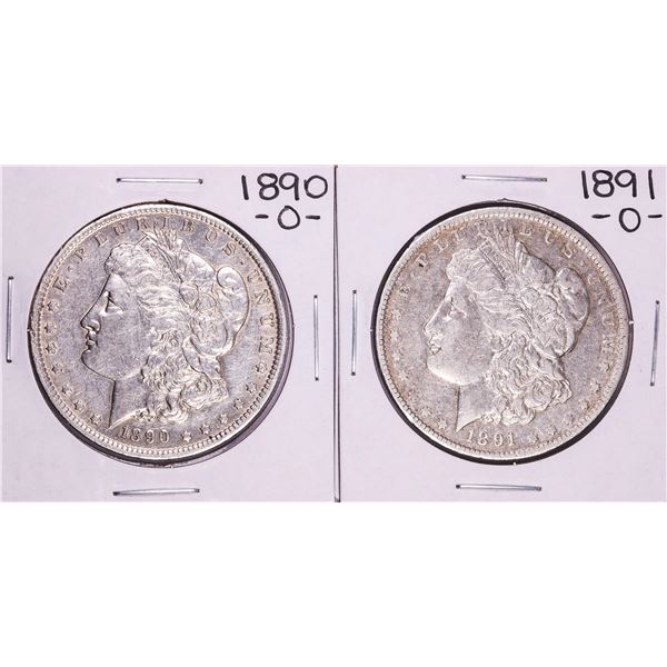 Lot of 1890-O & 1891-O $1 Morgan Silver Dollar Coins