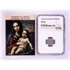 Image 1 : 1556 KB Hungary Denar 'Madonna and Child' Coin NGC AU50 w/ Story Box