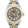 Image 1 : Rolex Ladies Two Tone Slate Grey Diamond Datejust Wristwatch