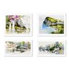 Image 1 : Marilyn Simandle "Exotic Ports (Set Of 4)" Limited Edition Giclee On Paper